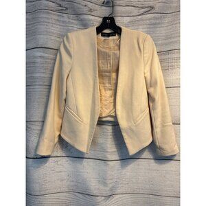 Topshop Petite Cream Blazer Jacket Size 4